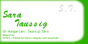 sara taussig business card